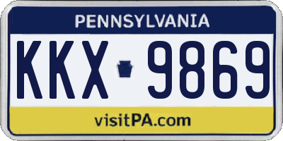 PA license plate KKX9869