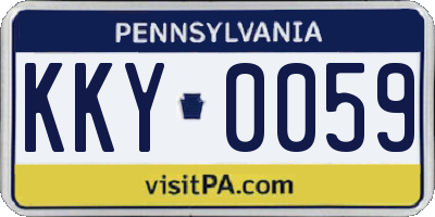 PA license plate KKY0059