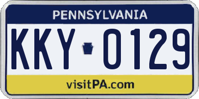PA license plate KKY0129