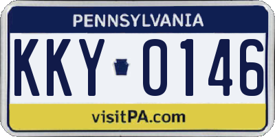 PA license plate KKY0146