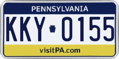PA license plate KKY0155