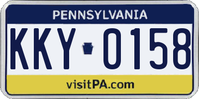 PA license plate KKY0158