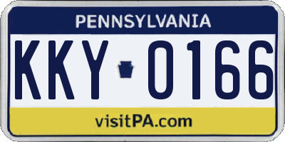 PA license plate KKY0166