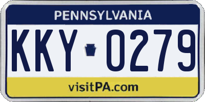 PA license plate KKY0279
