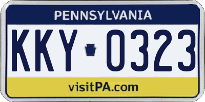 PA license plate KKY0323