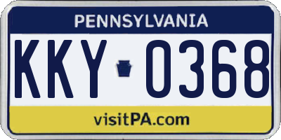 PA license plate KKY0368