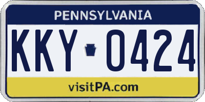PA license plate KKY0424