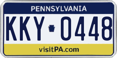 PA license plate KKY0448