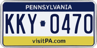 PA license plate KKY0470