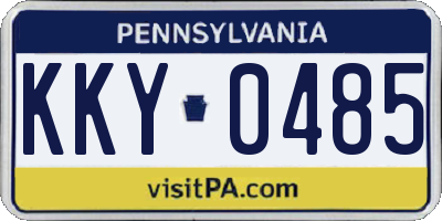 PA license plate KKY0485