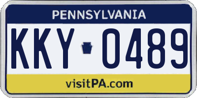 PA license plate KKY0489