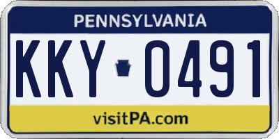 PA license plate KKY0491