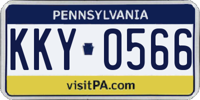 PA license plate KKY0566