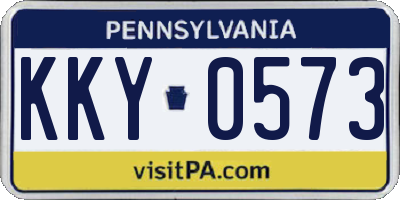 PA license plate KKY0573