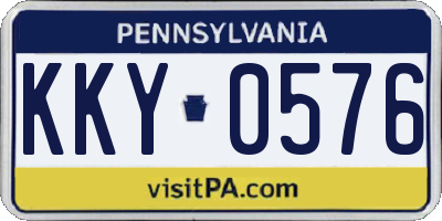 PA license plate KKY0576