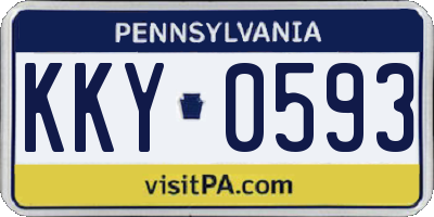 PA license plate KKY0593