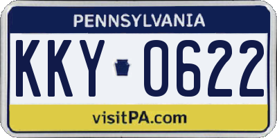 PA license plate KKY0622
