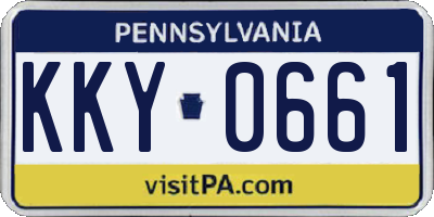 PA license plate KKY0661