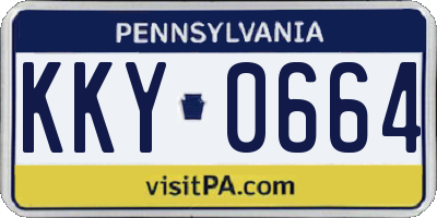 PA license plate KKY0664