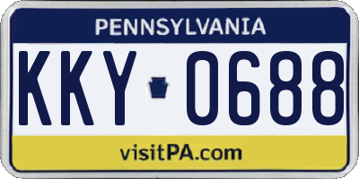 PA license plate KKY0688
