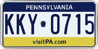 PA license plate KKY0715