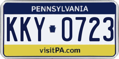 PA license plate KKY0723