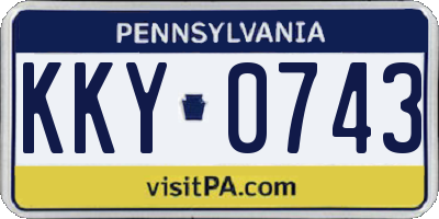 PA license plate KKY0743