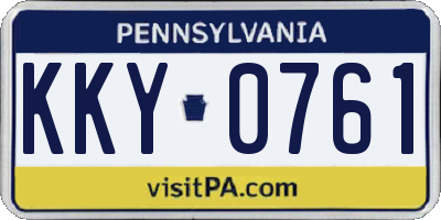 PA license plate KKY0761