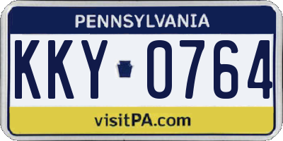 PA license plate KKY0764