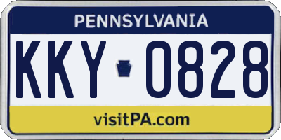 PA license plate KKY0828