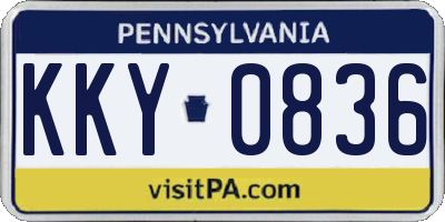 PA license plate KKY0836
