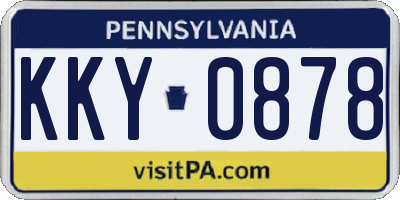PA license plate KKY0878