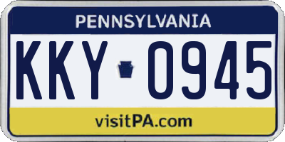 PA license plate KKY0945