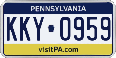 PA license plate KKY0959