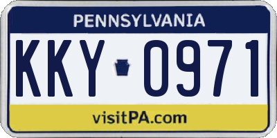 PA license plate KKY0971