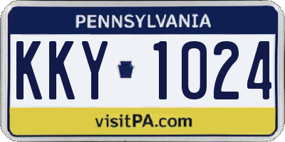 PA license plate KKY1024