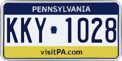 PA license plate KKY1028