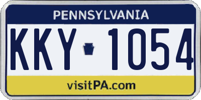 PA license plate KKY1054