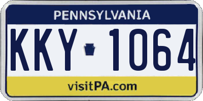 PA license plate KKY1064
