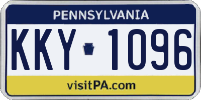 PA license plate KKY1096