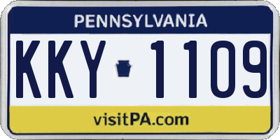 PA license plate KKY1109