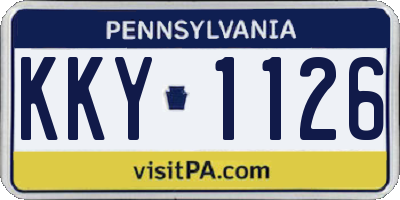 PA license plate KKY1126
