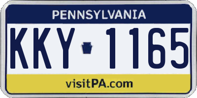 PA license plate KKY1165