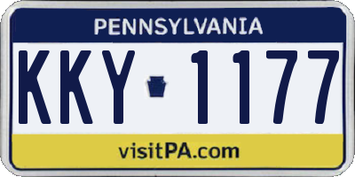 PA license plate KKY1177