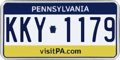 PA license plate KKY1179