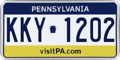 PA license plate KKY1202
