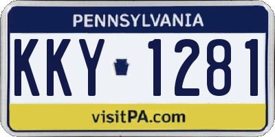 PA license plate KKY1281