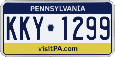 PA license plate KKY1299