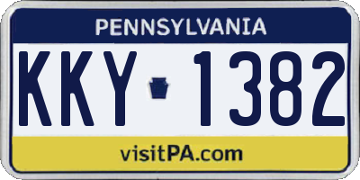 PA license plate KKY1382