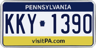 PA license plate KKY1390